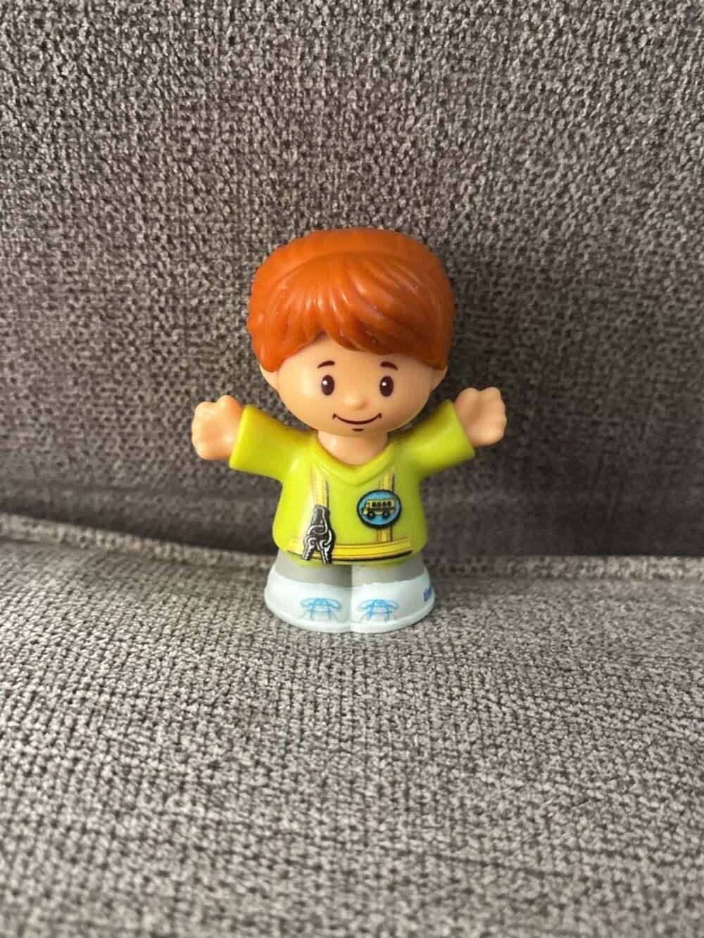 Fisher-Price Little People Emily Bus Driver Figure with Red Ponytail